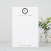 Professionele gepersonaliseerde monogram briefpapier (Staand voorkant)