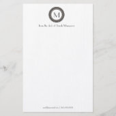 Professionele gepersonaliseerde monogram briefpapier (Voorkant)