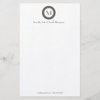 Professionele gepersonaliseerde monogram briefpapier