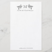 Professionele gepersonaliseerde monogram briefpapier (Voorkant)