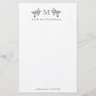 Professionele gepersonaliseerde monogram briefpapier