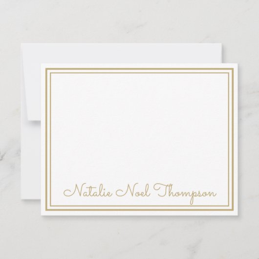Professionele Gepersonaliseerde Monogramnaam Goud Notitiekaartje (Voorkant)