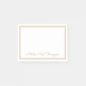 Professionele Gepersonaliseerde Monogramnaam Goud Post-it® Notes (Voorkant)