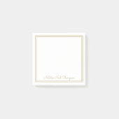 Professionele Gepersonaliseerde Monogramnaam Goud Post-it® Notes (Voorkant)