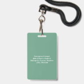Professionele gepersonaliseerde student verpleegku badge (Achterkant met lanyard)