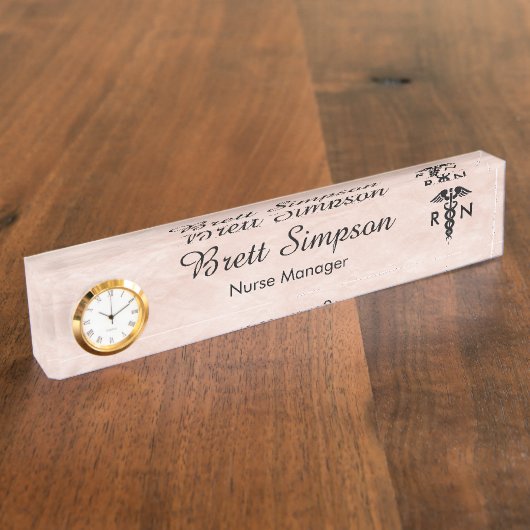 Professionele geregistreerde verpleegster Elegant  Naambordje (Zijkant)