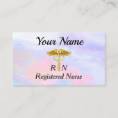Professionele geregistreerde zuster Opalescent Visitekaartje (Voorkant)