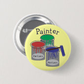 Professionele geschenken van de schilder, schilder ronde button 5,7 cm (Voorkant /achterkant)