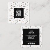 Professionele Geviste handleidingen QR-code Vierkante Visitekaartje (Voorkant / Achterkant)