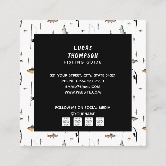 Professionele Geviste handleidingen QR-code Vierkante Visitekaartje (Achterkant)