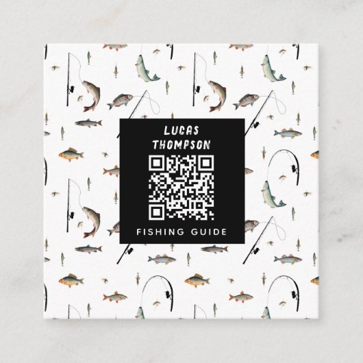 Professionele Geviste handleidingen QR-code Vierkante Visitekaartje (Voorkant)