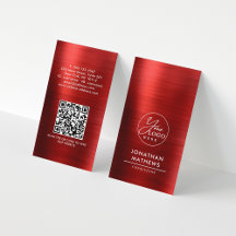 Professionele gevlochten metallische rode QR-code 
