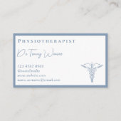 Professionele gezondheidszorg - Fysiotherapeut Bus Visitekaartje (Achterkant)