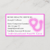 Professionele Gezondheidszorgverlener Medische QR  Visitekaartje (Voorkant)