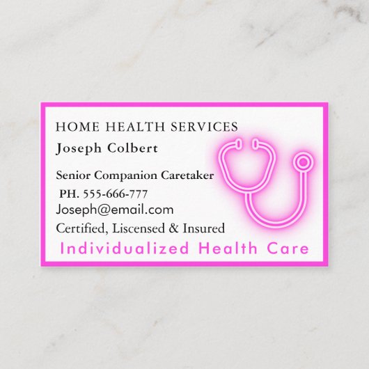 Professionele Gezondheidszorgverlener Medische QR  Visitekaartje (Voorkant)