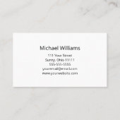 Professionele Gitaar Muziek Lessen Zwart Wit Visitekaartje (Achterkant)