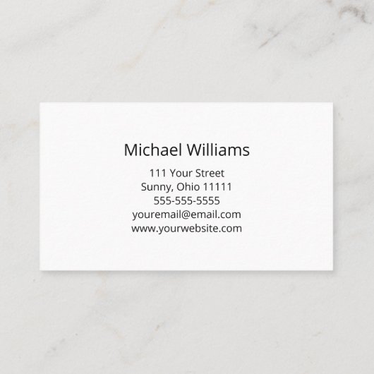 Professionele Gitaar Muziek Lessen Zwart Wit Visitekaartje (Achterkant)