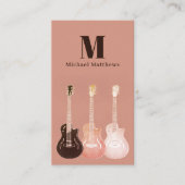 Professionele gitaarmusicus Music Teacher Visitekaartje (Voorkant)