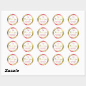 Professionele Glam Gold Glitter Hartelijk dank, Lo Ronde Sticker (Vel)
