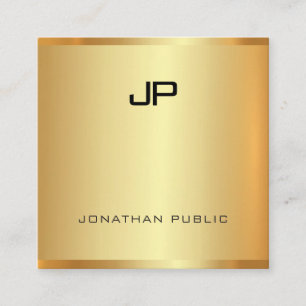 Professionele Glamour Faux Gold Modern Elegant Vierkante Visitekaartje