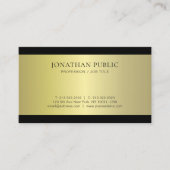 Professionele Glamour Gold Effect Plain Luxe Moder Visitekaartje (Voorkant)