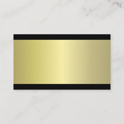 Professionele Glamour Gold Effect Plain Luxe Moder Visitekaartje (Achterkant)