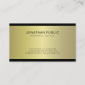 Professionele Glamour Gold Look Design Plain Luxur Visitekaartje (Voorkant)