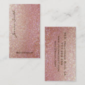 Professionele glamoureus elegante glitterij visitekaartje (Voorkant / Achterkant)