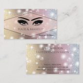 Professionele glamoureus lux glittery sparkle make visitekaartje (Voorkant / Achterkant)