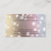 Professionele glamoureus lux glittery sparkle make visitekaartje (Achterkant)