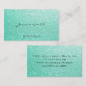 Professionele glamoureuze elegante glitter visitekaartje (Voorkant / Achterkant)