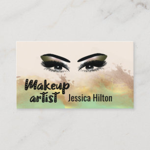 Professionele glamoureuze kalligrafie make-up arti visitekaartje