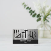 Professionele Glanzend Zilver Reparatie Gereedscha Visitekaartje (Staand voorkant)