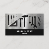 Professionele Glanzend Zilver Reparatie Gereedscha Visitekaartje (Voorkant)