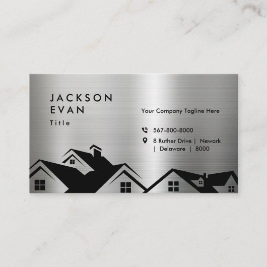 Professionele glanzende zilveren dakconstructie visitekaartje