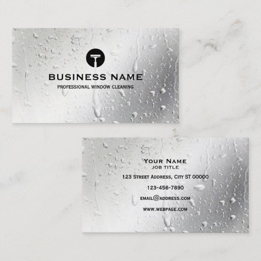 Professionele glazenwassing visitekaartje (Voorkant / Achterkant)