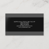 Professionele glin Elegant Grey Modern Visitekaartje (Achterkant)