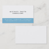 Professionele glin Elegant Modern Blue en White Visitekaartje (Voorkant / Achterkant)