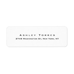 Professionele glin elegant modern zwart-wit etiket