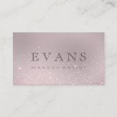 Professionele Glitter Aubergine Blush Glitter Make Afsprakenkaartje (Voorkant)