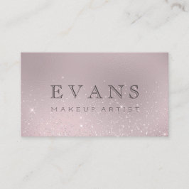 Professionele Glitter Aubergine Blush Glitter Make Afsprakenkaartje