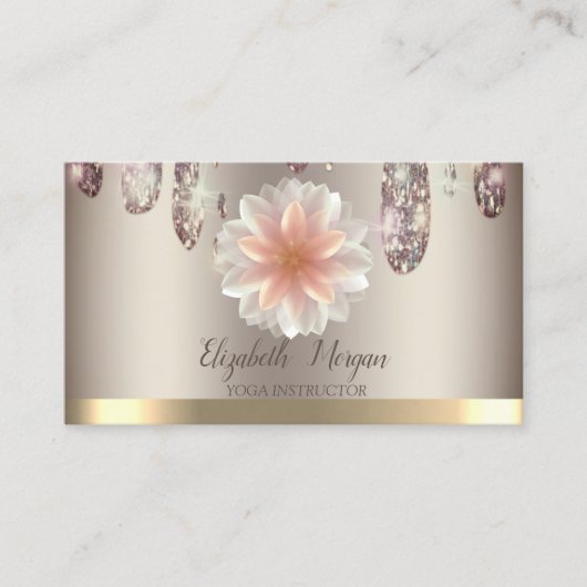 Professionele Glitter Drips,Lotus Visitekaartje (Voorkant)