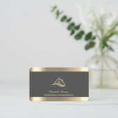 Professionele Glitter Huis Dakborstel Grijs Visitekaartje (Staand voorkant)