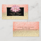Professionele Glitter Ombre Frame Lotus Visitekaartje (Voorkant / Achterkant)