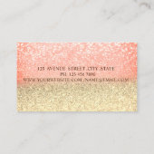 Professionele Glitter Ombre Frame Lotus Visitekaartje (Achterkant)