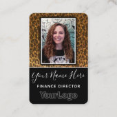 Professionele Glitter Photo Custom Business Logo Visitekaartje (Voorkant)