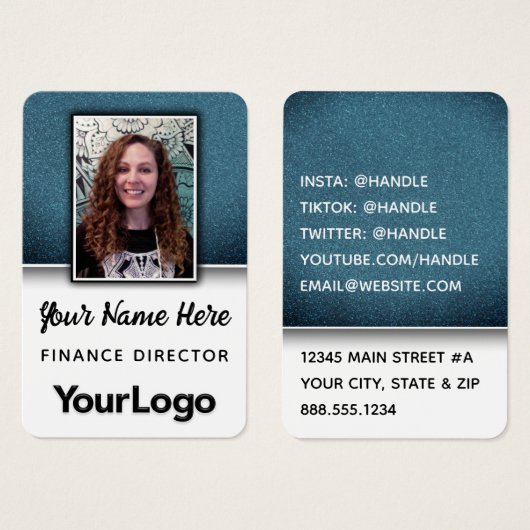 Professionele Glitter Professor Preschool Leraren Visitekaartje (Voorkant /achterkant)