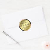 Professionele Glitter Roze Gouden Body Butter Labe Ronde Sticker (Envelop)