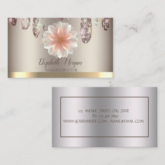 Professionele glitterschijven, Lotus Visitekaartje (Voorkant / Achterkant)