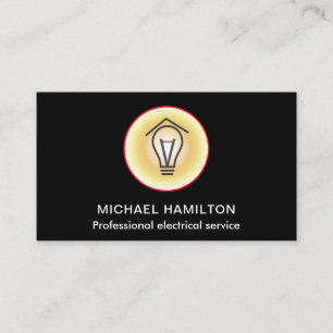 Professionele gloeilamp — elektrische logo visitekaartje